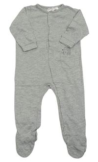 Šedý melírovaný overal s ježkem H&M