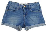 Modré teplákové riflové kraťasy Denim Co.