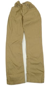 Hnědé plátěné slim kalhoty Levi´s