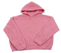 Růžový crop svetr s kapucí Matalan