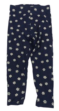 Tmavomodré květované legíny George