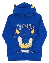 Safírová mikina se Sonicem a kapucí Matalan
