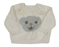 Smetanový svetr se psem H&M