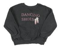 Antracitová mikina s baletními piškoty a nápisem George