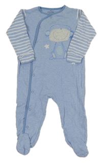 Světlemodro-pruhovaný overal s opicí Next