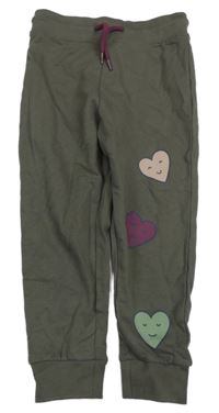 Tmavošedé tepláky se srdíčky Alana