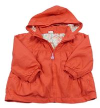 Červená šusťáková jarní bunda s kapucí H&M