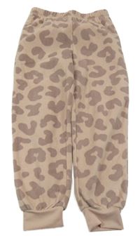 Starorůžové vzorované fleecové tepláky H&M