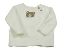 Smetanová vzorovaná mikina s medvědem F&F