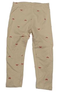 Nové - Béžové legíny s mašlemi Pep&Co