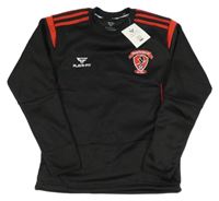 Nové - Černá sportovní mikina s výšivkou