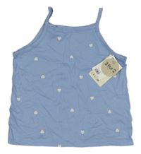Nové - Světlemodrý top se srdíčky H&M