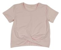 Světlerůžové sportovní tričko s uzlem H&M