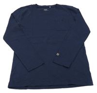 Tmavomodré triko s kapsou Yigga