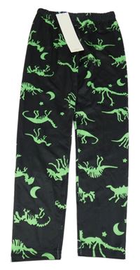 Nové - Černé pyžamové kalhoty s dinosaury Shein