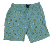 Zelené plátěné kraťasy s avokády H&M