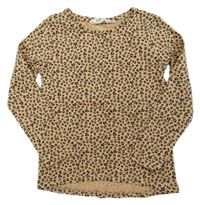 Hnědé triko s leopardím vzorem H&M
