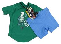 2 set - Zelené UV tričko s želvou + modré UV kraťasy Crivit