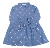 Modré lehké šaty s jednorožci H&M