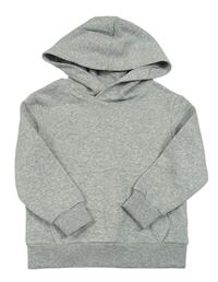 Šedá melírovaná mikina s kapucí H&M