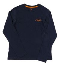 Tmavomodré triko s logem Jack & Jones