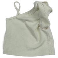 Smetanový crop top s mašlí River Island
