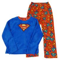 Modro-červené chlupaté pyžamo se Spidermanem Primark