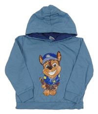Modrá mikina s Tlapkovou patrolou a kapucí Nickelodeon