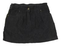 Tmavošedá manšestrová sukně 