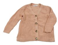 Meruňkový propínací svetr H&M