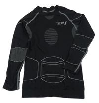 Černé vzorované funkční thermo triko C&A