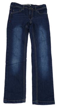 Tmavomodré skinny rifle 