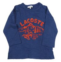 Tmavomodré triko s logem Lacoste