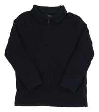 Tmavomodré polo triko Next