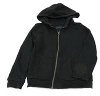 Černá propínací mikina s kapucí Primark