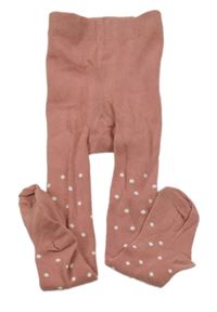 Růžové puntíkaté punčocháče