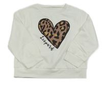 Bílá mikina se srdcem 