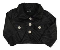 Černá potažená halenka s gombíky 