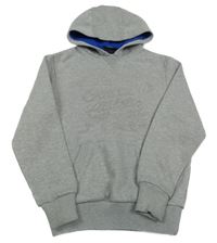 Šedá mikina s nápisy a kapucí Jack & Jones