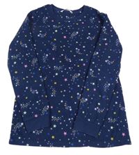 Tmavomodrá fleecová mikina s hvězdami M&S