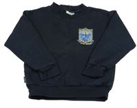 Tmavomodrá mikina s výšivkou 