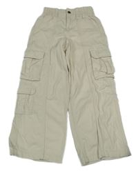 Béžové plátěné cargo kalhoty Primark