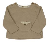 Béžový svetr s kapsou