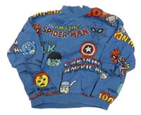 Šedomodrá oversize mikina se superhrdiny George