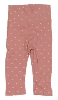 Růžové legíny se srdíčky H&M