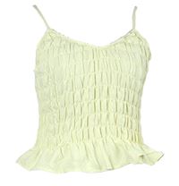 Dámský žlutý žabičkový crop top PrettyLittle Thing