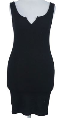 Dámské černé žebrované šaty Topshop 