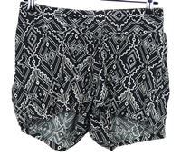 Dámské černo-bílé vzorované volné kraťasy H&M
