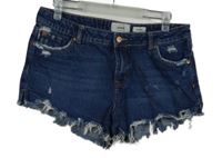 Dámské tmavomodré riflové roztřepené kraťasy New Look 