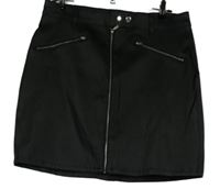 Dámská černá koženková sukně Primark 